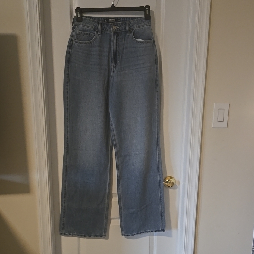 Blue Flare Wide Leg Jeans